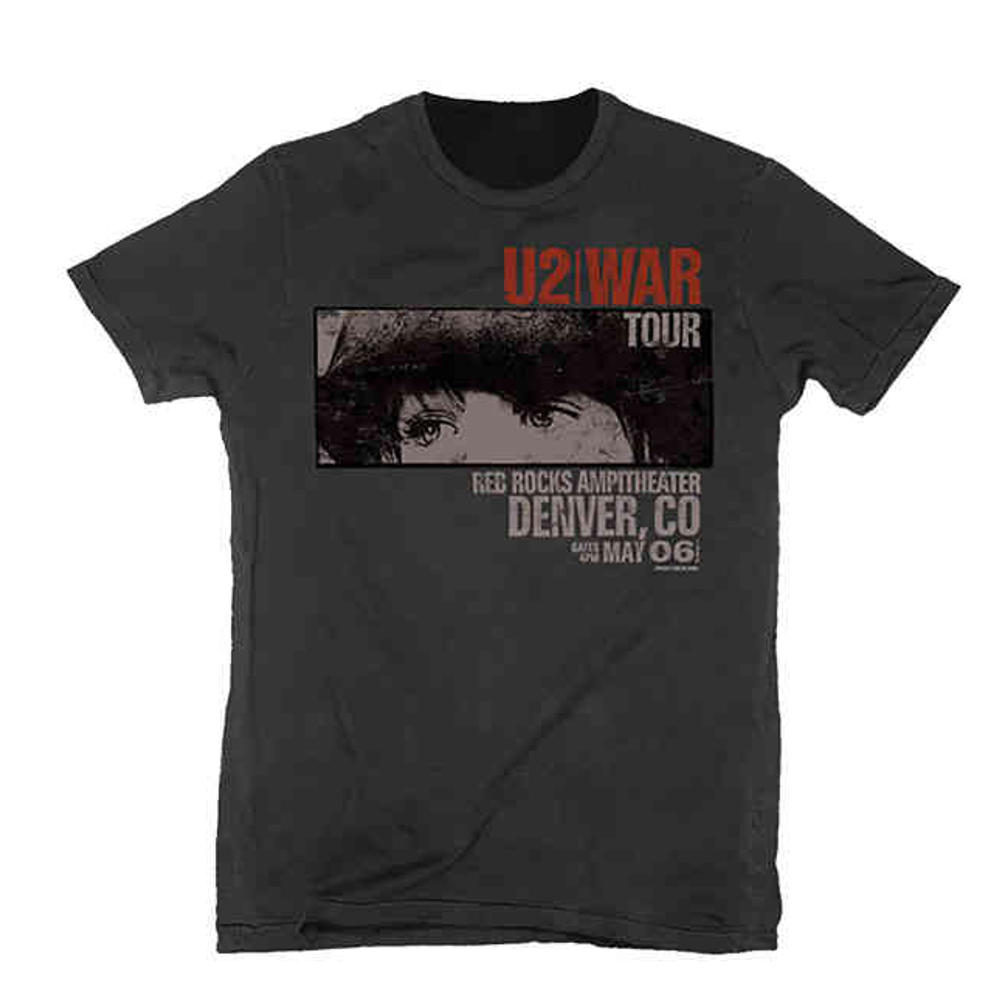 U2 - War Red Rocks Heren Tshirt - Zwart